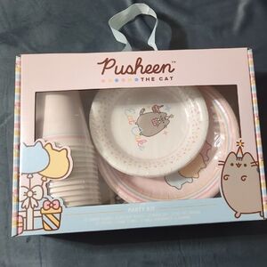 Pusheen Pink Disposable Tableware Set for Parties